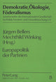 Book cover of: Europapolitik Der Parteien