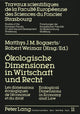Book cover of: Oekologische Dimensionen in Wirtschaft und Recht