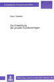 Book cover of: Die Entwicklung der privaten Kundeneinlagen