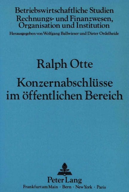 Book cover of: Konzernabschluesse im oeffentlichen Bereich