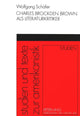 Book cover of: Charles Brockden Brown als Literaturkritiker. By: Wolfgang Schaefer