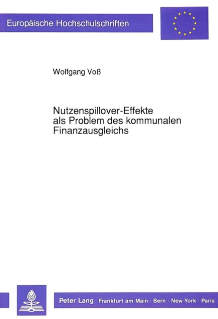 Book cover of: Nutzenspillover-Effekte als Problem des kommunalen Finanzausgleichs