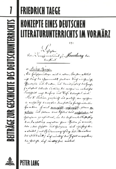Book cover of: Konzepte eines deutschen Literaturunterrichts im Vormaerz