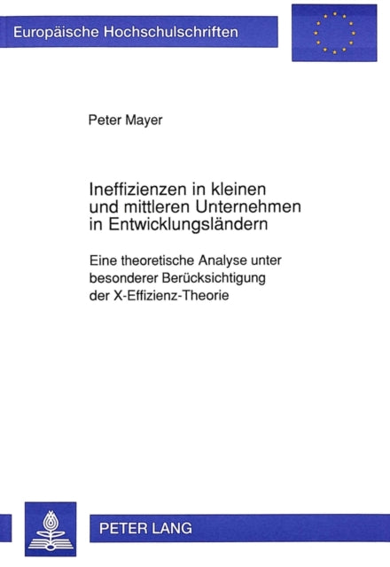 Book cover of: Ineffizienzen in kleinen und mittleren Unternehmen in Entwicklungslaendern