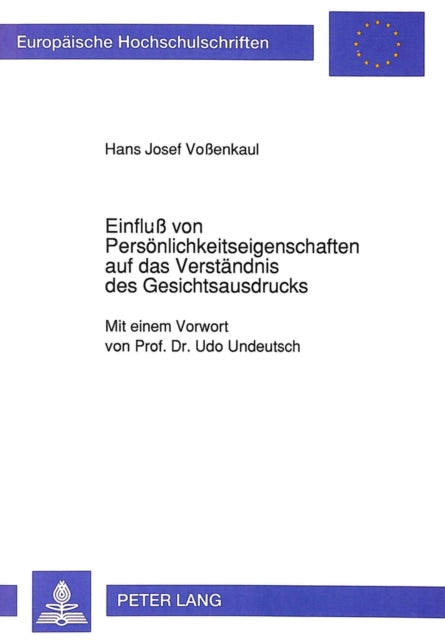 Book cover of: Einflu von Persoenlichkeitseigenschaften auf das Verstaendnis des Gesichtsausdrucks