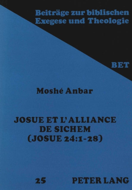 Book cover of: Josue et l'alliance de Sichem