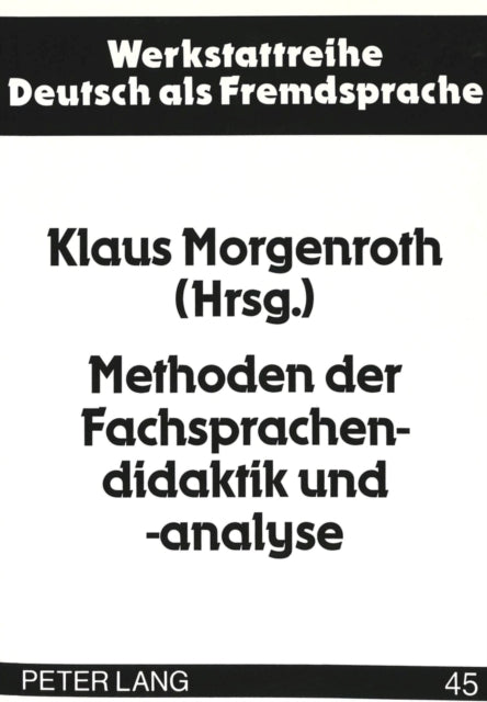 Book cover of: Methoden Der Fachsprachendidaktik Und -Analyse