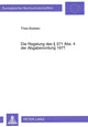 Book cover of: Die Regelung des  371 Abs. 4 der Abgabenordung 1977