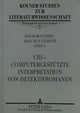 Book cover of: CID - Computergestuetzte Interpretation von Detektivromanen