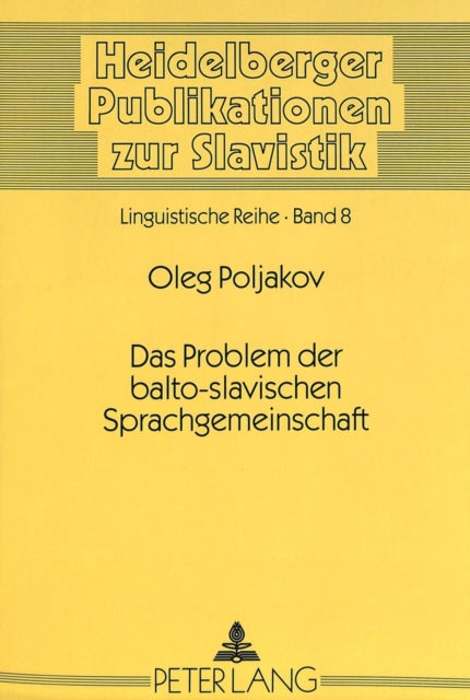 Book cover of: Das Problem der balto-slavischen Sprachgemeinschaft