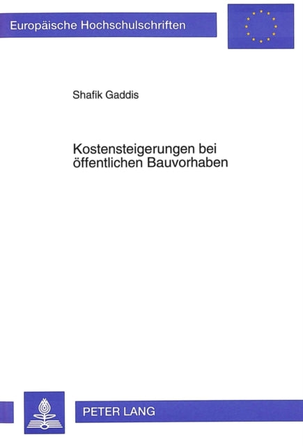 Book cover of: Kostensteigerungen bei oeffentlichen Bauvorhaben