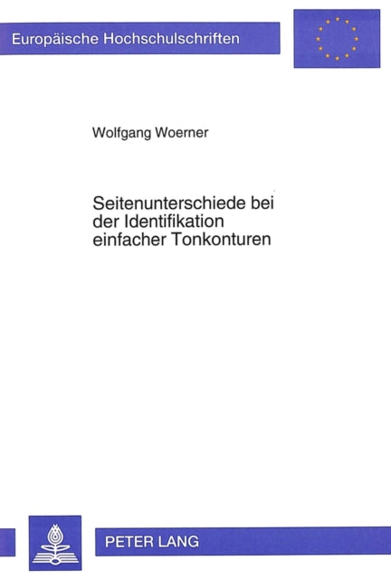 Book cover of: Seitenunterschiede bei der Identifikation einfacher Tonkonturen