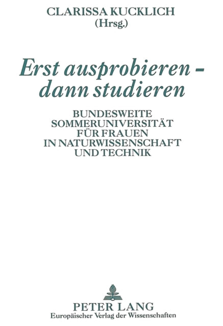 Book cover of: Erst ausprobieren - dann studieren