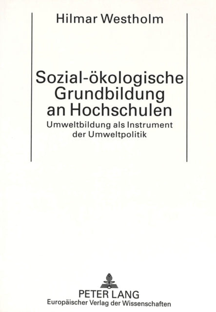 Book cover of: Sozial-oekologische Grundbildung an Hochschulen