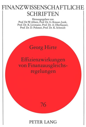 Effizienzwirkungen von Finanzausgleichsregelungen