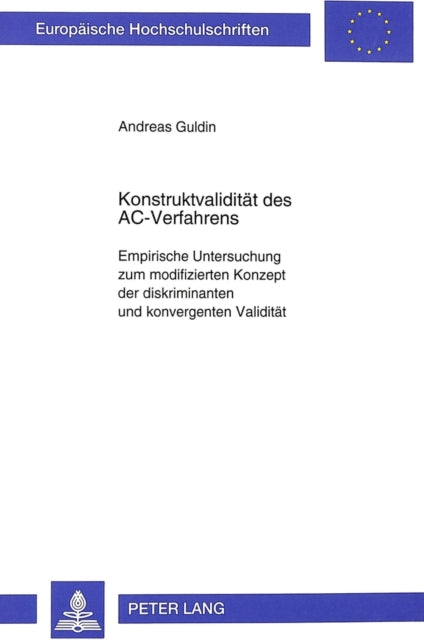 Book cover of: Konstruktvaliditaet des AC-Verfahrens