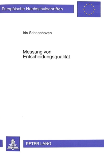 Book cover of: Messung von Entscheidungsqualitaet