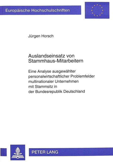 Book cover of: Auslandseinsatz von Stammhaus-Mitarbeitern