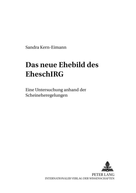 Book cover of: Das Neue Ehebild Des Eheschlrg. By: Sandra Kern-Eimann