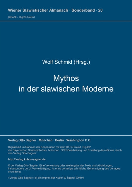 Book cover of: Mythos in der slawischen Moderne