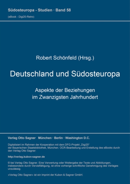 Book cover of: Deutschland und Suedosteuropa. Aspekte der Beziehungen im Zwanzigsten Jahrhundert