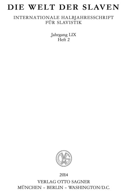 Book cover of: Die Welt Der Slaven. Jahrgang 2014. By: Peter Rehder