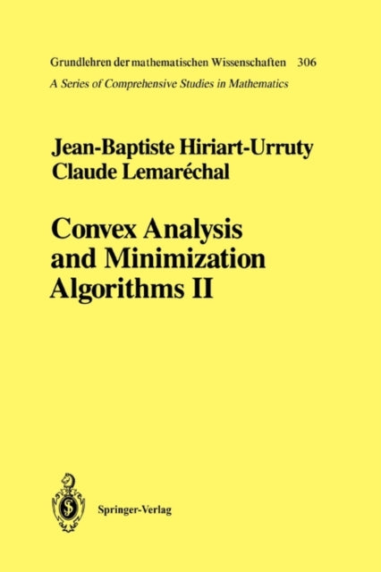 Book cover of: Convex Analysis and Minimization Algorithms II