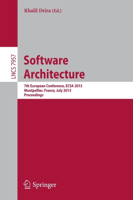 Book cover of: Software Architecture. By: Khalil Drira