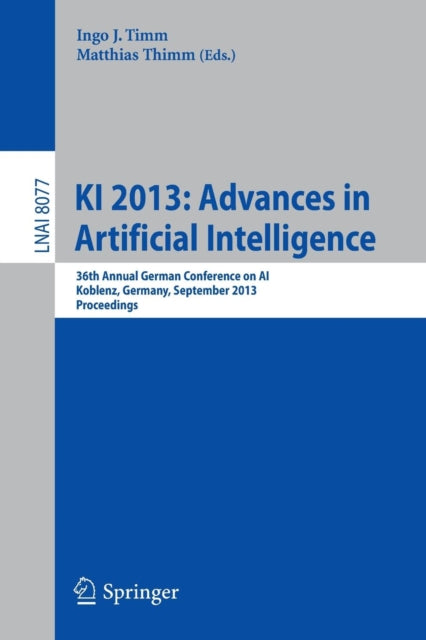 Book cover of: KI 2013: Advances in Artificial Intelligence