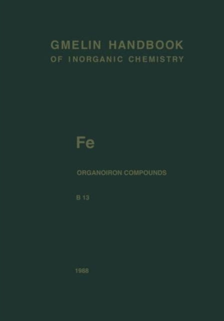 Book cover of: Fe Organoiron Compounds Part B13. By: Christa Siebert