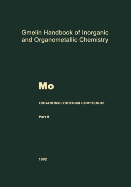 Book cover of: Mo Organomolybdenum Compounds. By: Manfred Winter