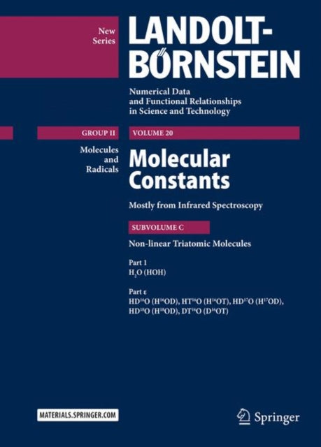 Book cover of: Molecular Constants Mostly from Infrared Spectroscopy. By: Guy Guelachvili