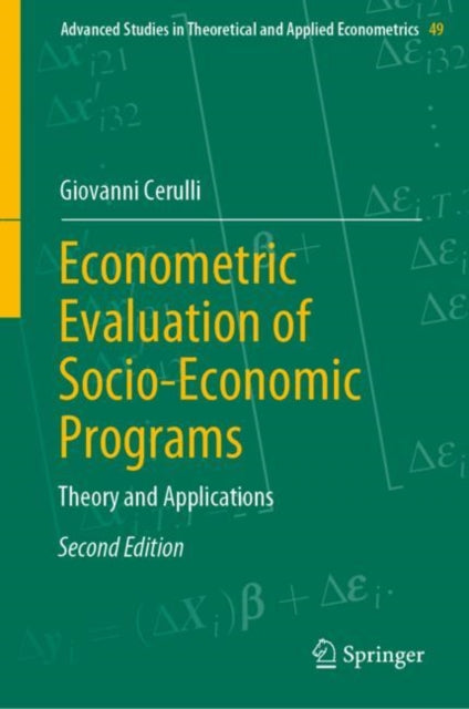 Book cover of: Econometric Evaluation of Socio-Economic Programs. By: Giovanni Cerulli