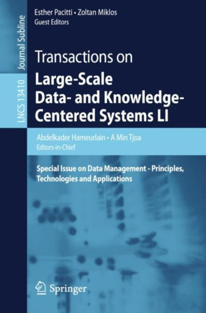 Book cover of: Transactions on Large-Scale Data- and Knowledge-Centered Systems LI. By: Abdelkader Hameurlain