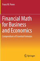 Book cover of: Financial Math for Business and Economics. By: Franz W. Peren