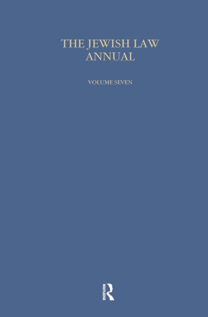 Book cover of: Jewish Law Annual (Vol 7). By: Basil Jackson