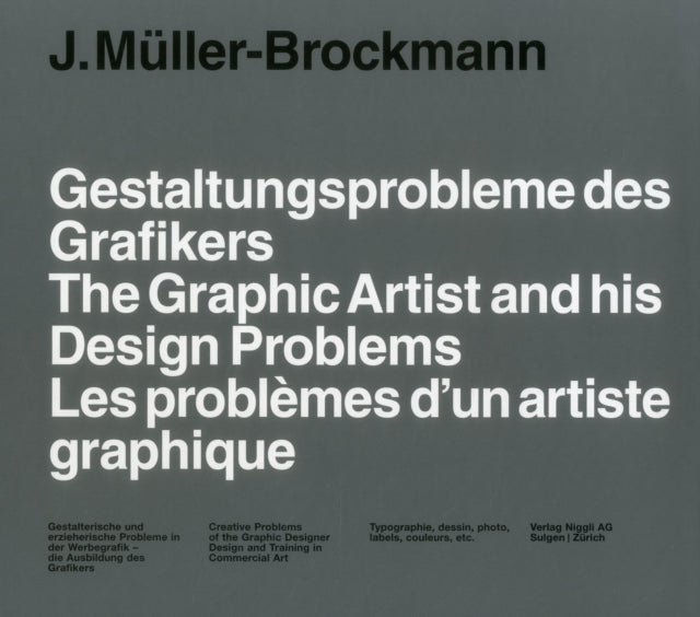 Book cover of: Graphic Artist and his Design Problems. By: J. Muller-Brockmann