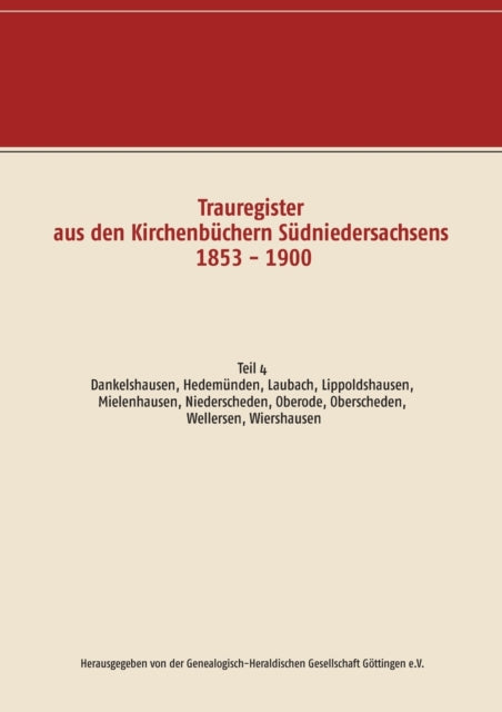 Book cover of: Trauregister aus den Kirchenbuchern Sudniedersachsens 1853 - 1900