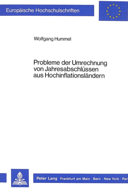 Book cover of: Probleme der Umrechnung von Jahresabschluessen aus Hochinflationslaendern