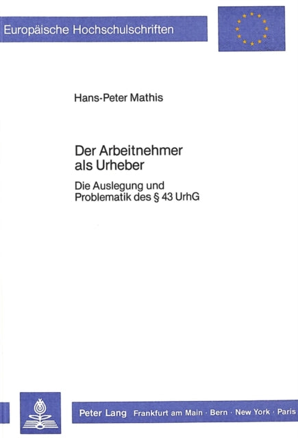 Book cover of: Der Arbeitnehmer als Urheber