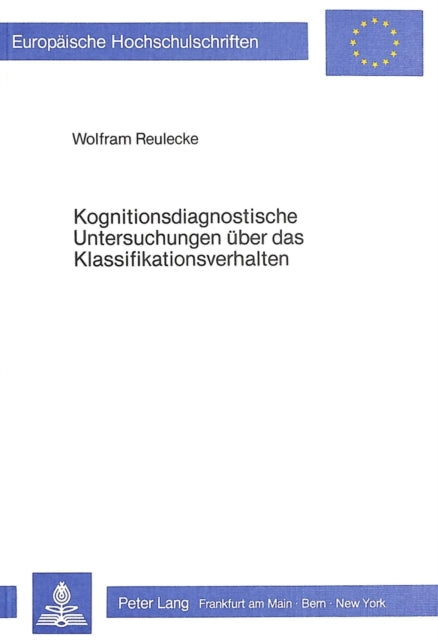 Book cover of: Kognitionsdiagnostische Untersuchungen ueber das Klassifikationsverhalten