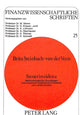 Book cover of: Steuerinzidenz