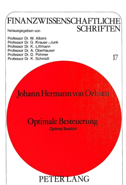 Book cover of: Optimale Besteuerung