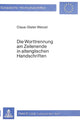 Book cover of: Die Worttrennung am Zeilenende in altenglischen Handschriften
