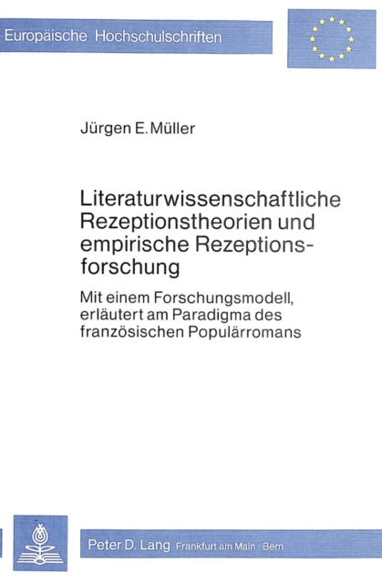 Book cover of: Literaturwissenschaftliche Rezeptionstheorien und empirische Rezeptionsforschung