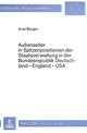 Book cover of: Aussenseiter in Spitzenpositionen der Staatsverwaltung in der Bundesrepublik Deutschland - England - USA