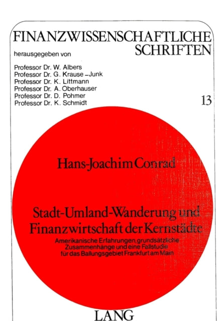 Book cover of: Stadt-Umland-Wanderung und Finanzwirtschaft der Kernstaedte