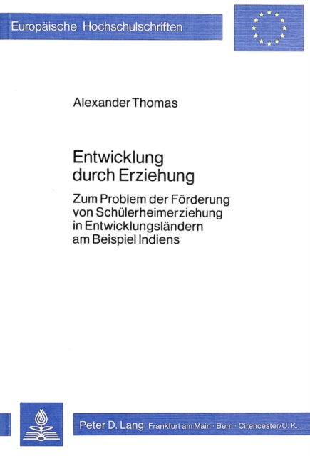 Book cover of: Entwicklung durch Erziehung