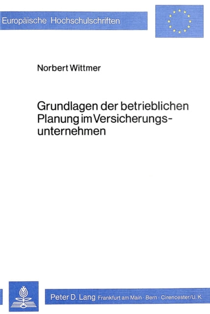 Book cover of: Grundlagen der betrieblichen Planung im Versicherungsunternehmen