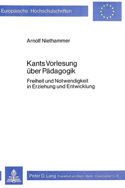 Book cover of: Kants Vorlesung Ueber Paedagogik